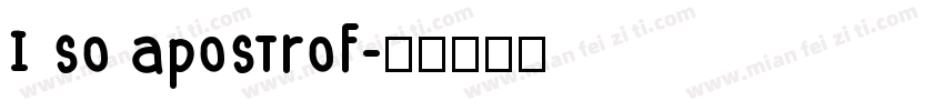 i so apostrof字体转换